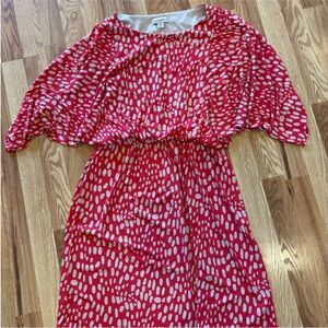 Coldwater Creek Red and White patterned office Dress